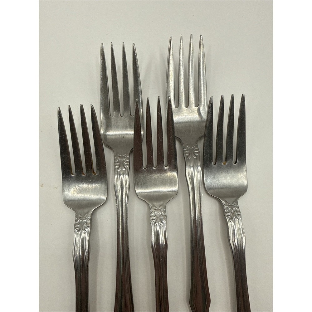 Lot of 2 Saladmaster‎ 6.75" Forks & 5 Saladmaster 7.25" Forks Stainless Japan